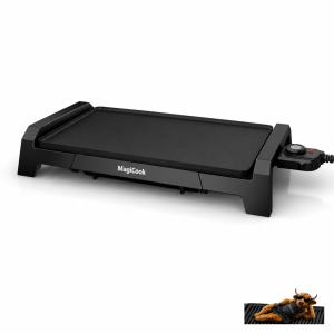 Grill Griddle electric nonstick tabletop cooking plate with grease tray by MagiCook