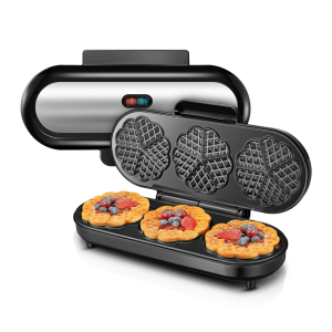 MagiCook Heart Shape Waffle Maker | Non-Stick 3 Waffle Breakfast Machine