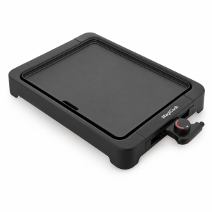 MagiCook smokeless grill with detachable rectangular cooking plate and indoor electric griddle design