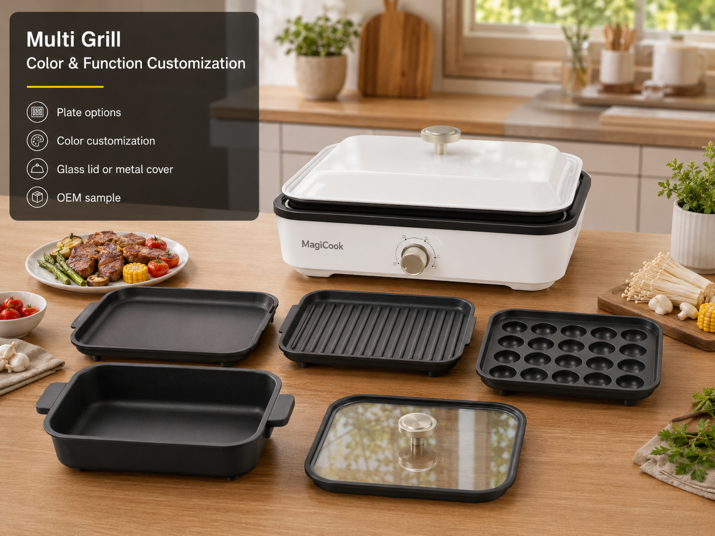 MagiCook OEM electric grill sample with private label branding
